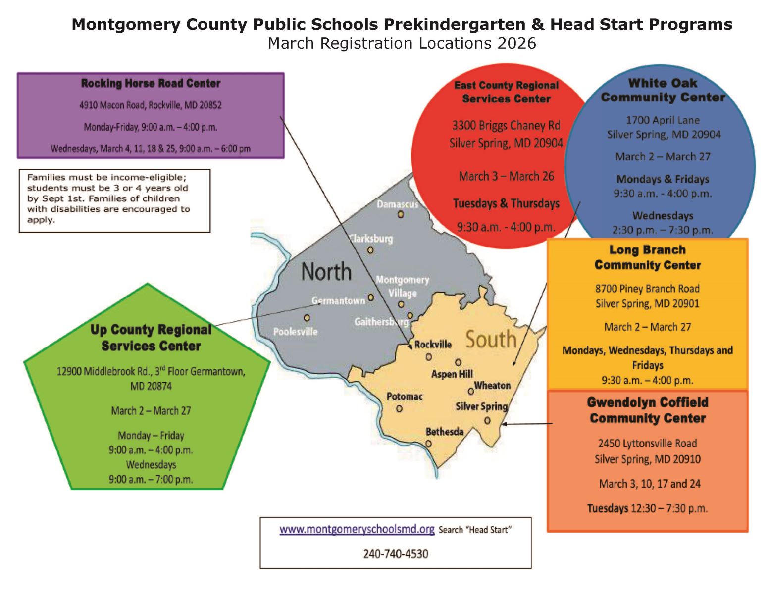 Head Start PreK Registration Locations March 2026 English